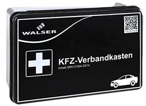 WALSER KFZ-Verbandkasten, Auto-Verbandstasche, Erste Hilfe Koffer, Notfall-Set Auto, Erste Hilfe Tasche DIN 13164
