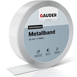 GAUDER Metallband selbstklebend I Ferroband I Magnetband I Eisenband I Stahlband (3m)