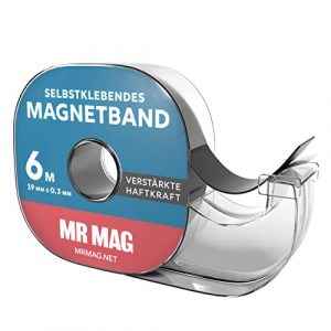 MrMag Magnetband selbstklebend | 6m | hochwertiges Magnet-Klebeband im Spender