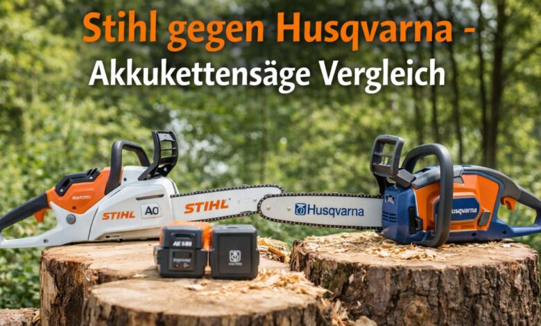 Akkukettensäge Stihl gegen Husqvarna