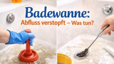 Badewanne Abfluss verstopft