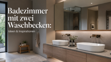 Badezimmer mit zwei Waschbecken