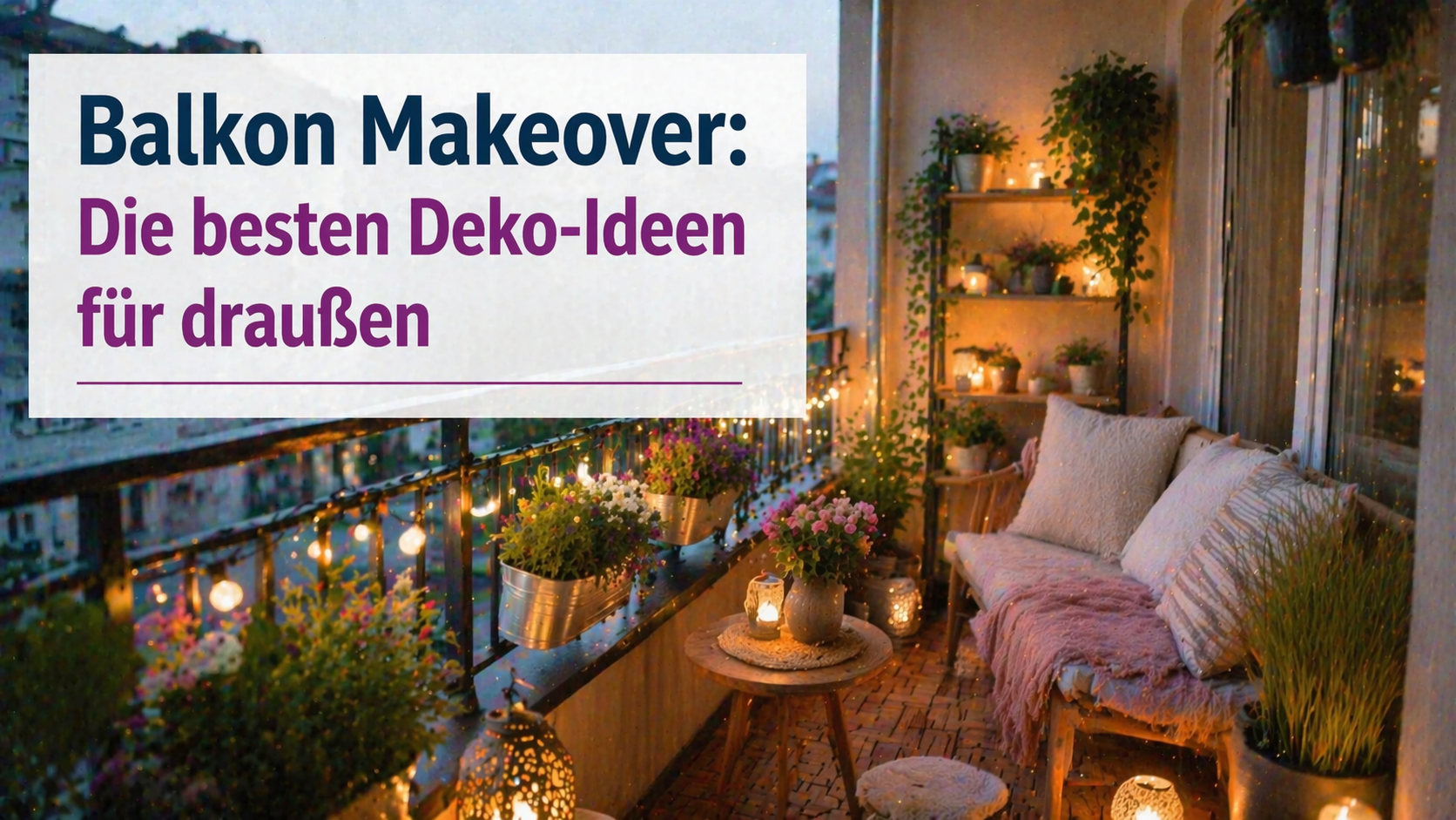 Balkon Makeover: Die besten Deko-Ideen für draußen
