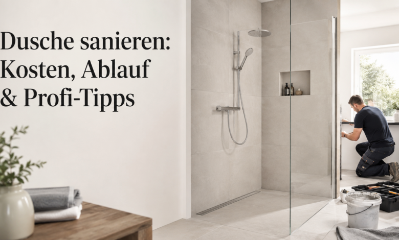 Dusche sanieren [Bild mit Hilfe von KI erstellt]