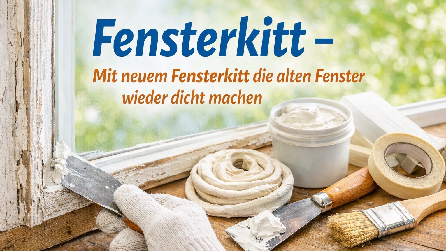 Fensterkitt – Mit neuem Fensterkitt die alten Fenster wieder dicht machen