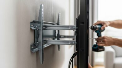 Fernseher mit Hohlraumdübel sicher an Wand befestigen