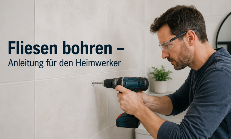 Fliesen bohren [Bild mit Hilfe von KI erstellt]