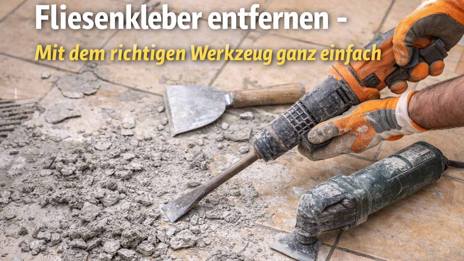Fliesenkleber entfernen – Mit dem richtigen Werkzeug ganz einfach