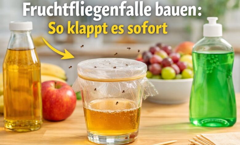 Fruchtfliegenfalle bauen [Bild mit Hilfe von KI erstellt]