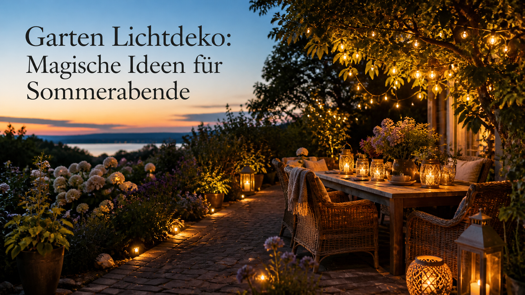 Garten Lichtdeko: Magische Ideen für Sommerabende
