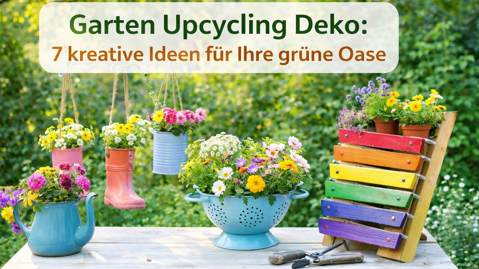Garten Upcycling Deko: 7 kreative Ideen für Ihre grüne Oase