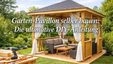 Gartenpavillon selber bauen [Bild mit Hilfe von KI erstellt]