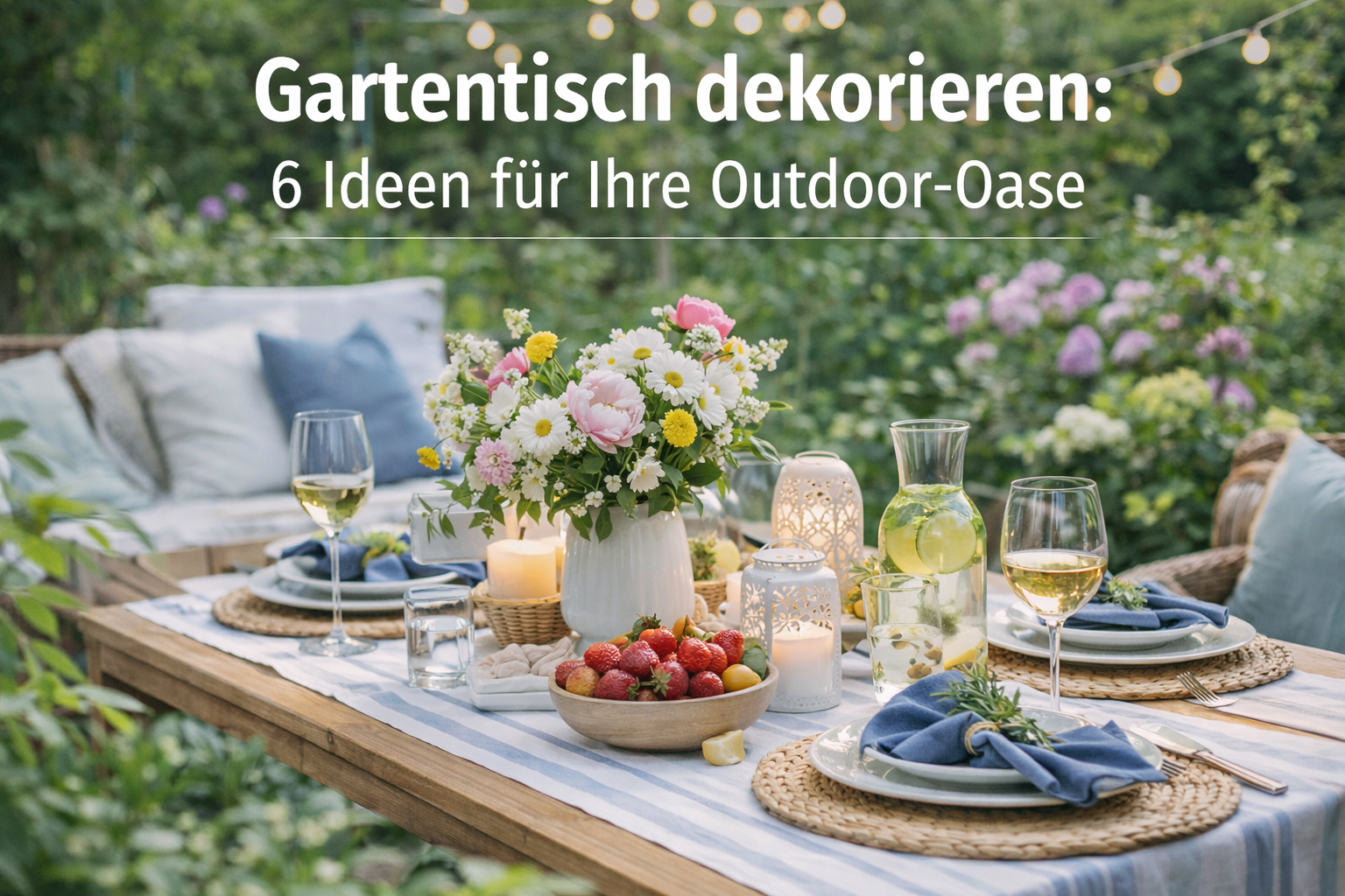 Gartentisch dekorieren: 6 Ideen für Ihre Outdoor-Oase