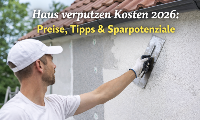 Haus verputzen Kosten 2026 [Bild mit Hilfe von KI erstellt]