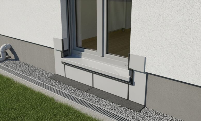 Hochwasserschutz an Kellerfenster [Bild mit Hilfe von KI erstellt]