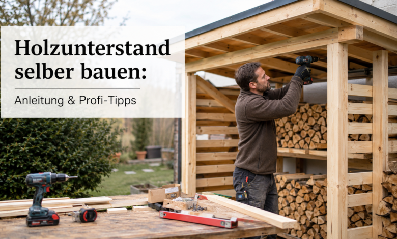 Holzunterstand selber bauen [Bild mit Hilfe von KI erstellt]