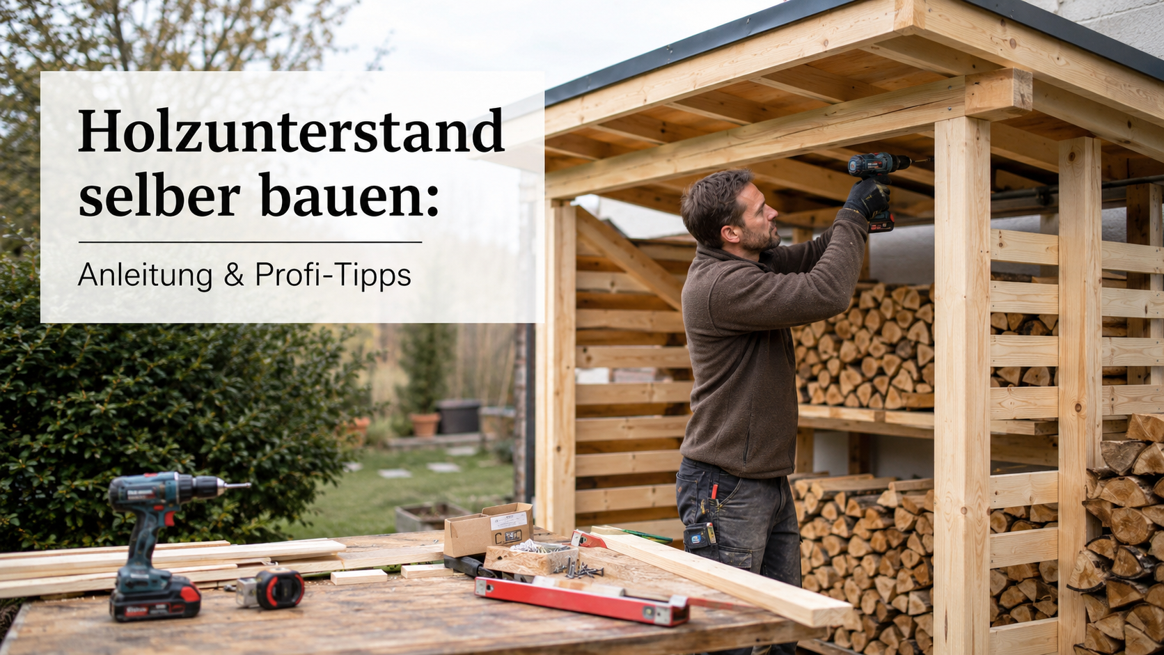Holzunterstand selber bauen: Anleitung & Profi-Tipps