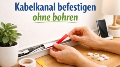 Kabelkanal befestigen ohne bohren