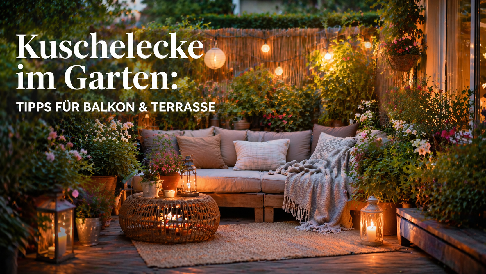 Kuschelecke im Garten: Tipps für Balkon & Terrasse