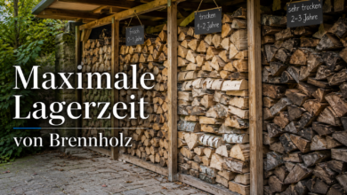 Lagerzeit von Brennholz beachten