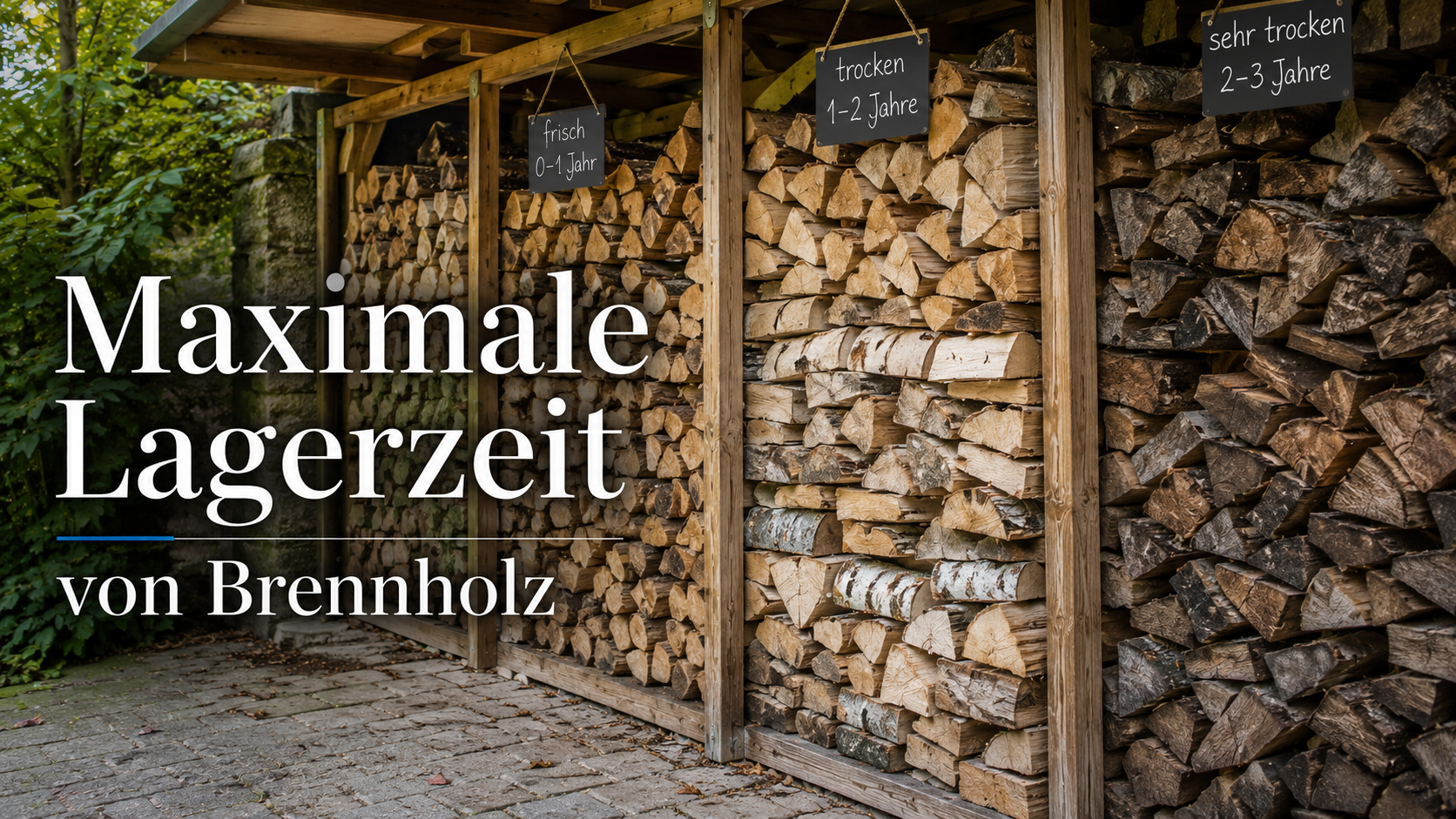 Maximale Lagerzeit von Brennholz