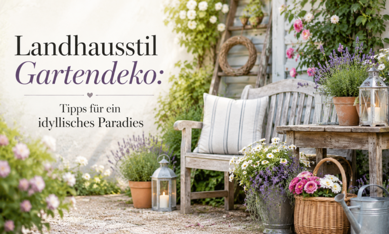Landhausstil Gartendeko