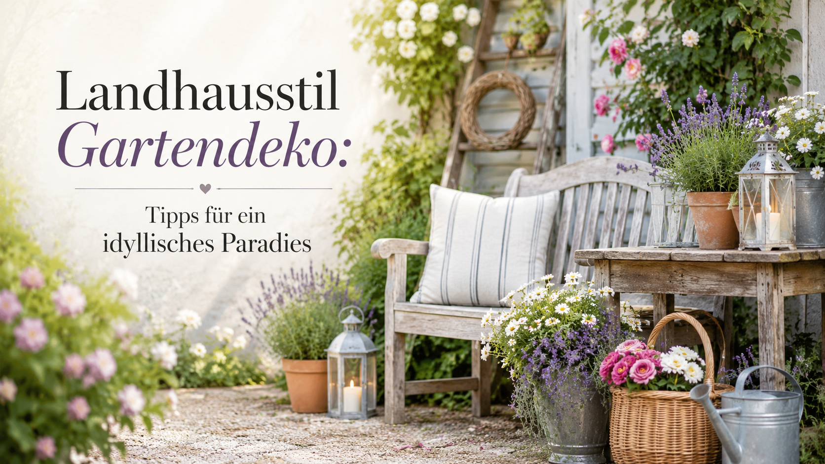 Landhausstil Gartendeko: Tipps für ein idyllisches Paradies