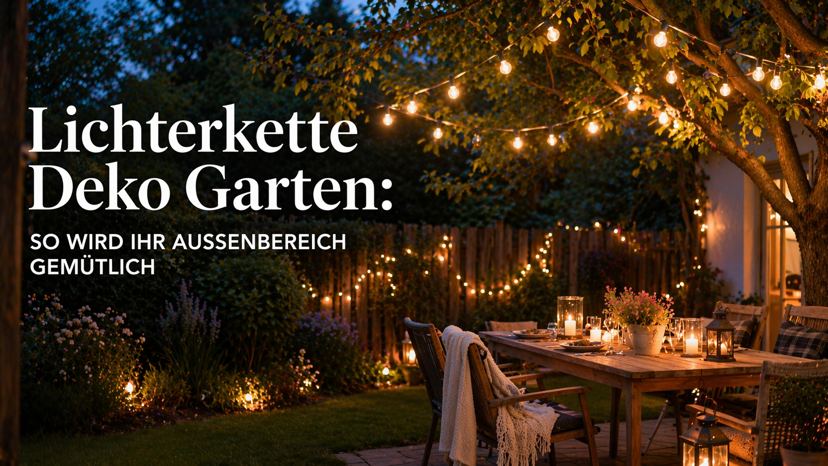 Lichterkette Deko Garten: So wird Ihr Außenbereich gemütlich