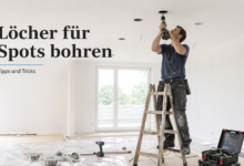 Löcher für Spots bohren