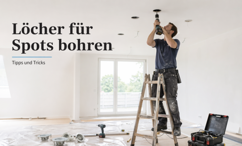 Löcher für Spots bohren