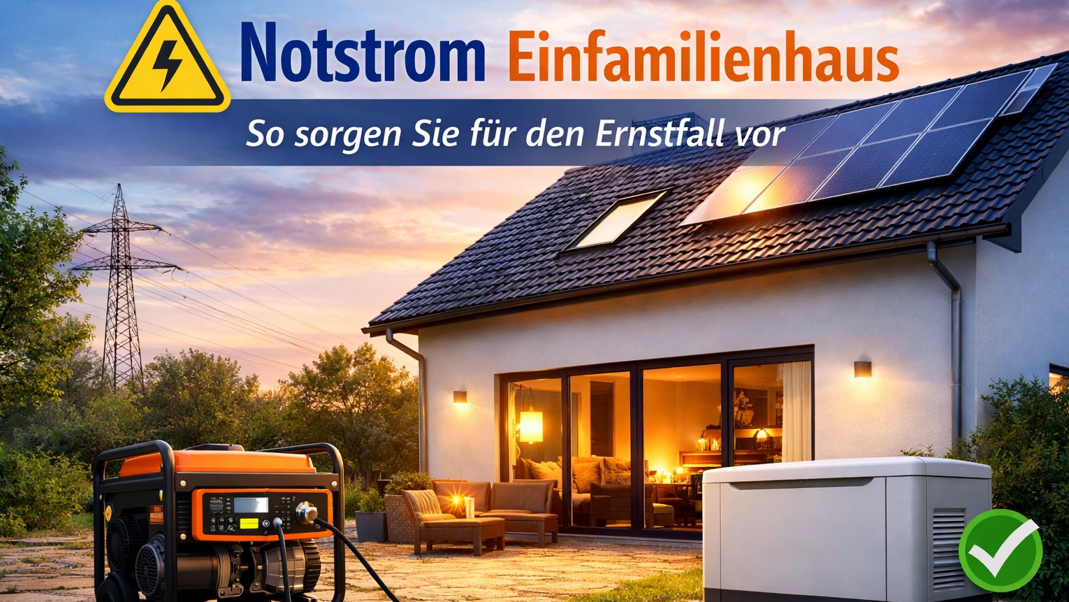 Notstrom Einfamilienhaus – So sorgen Sie für den Ernstfall vor