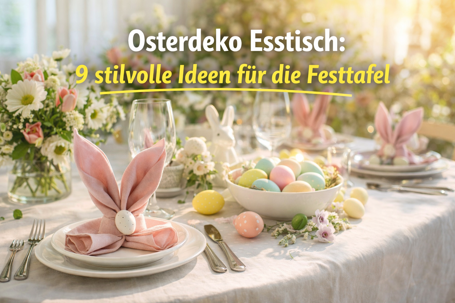 Osterdeko Esstisch: 9 stilvolle Ideen für die Festtafel