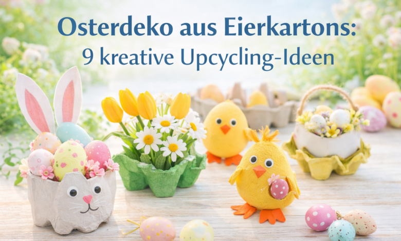 Osterdeko aus Eierkartons