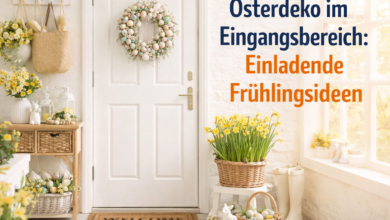 Osterdeko im Eingangsbereich