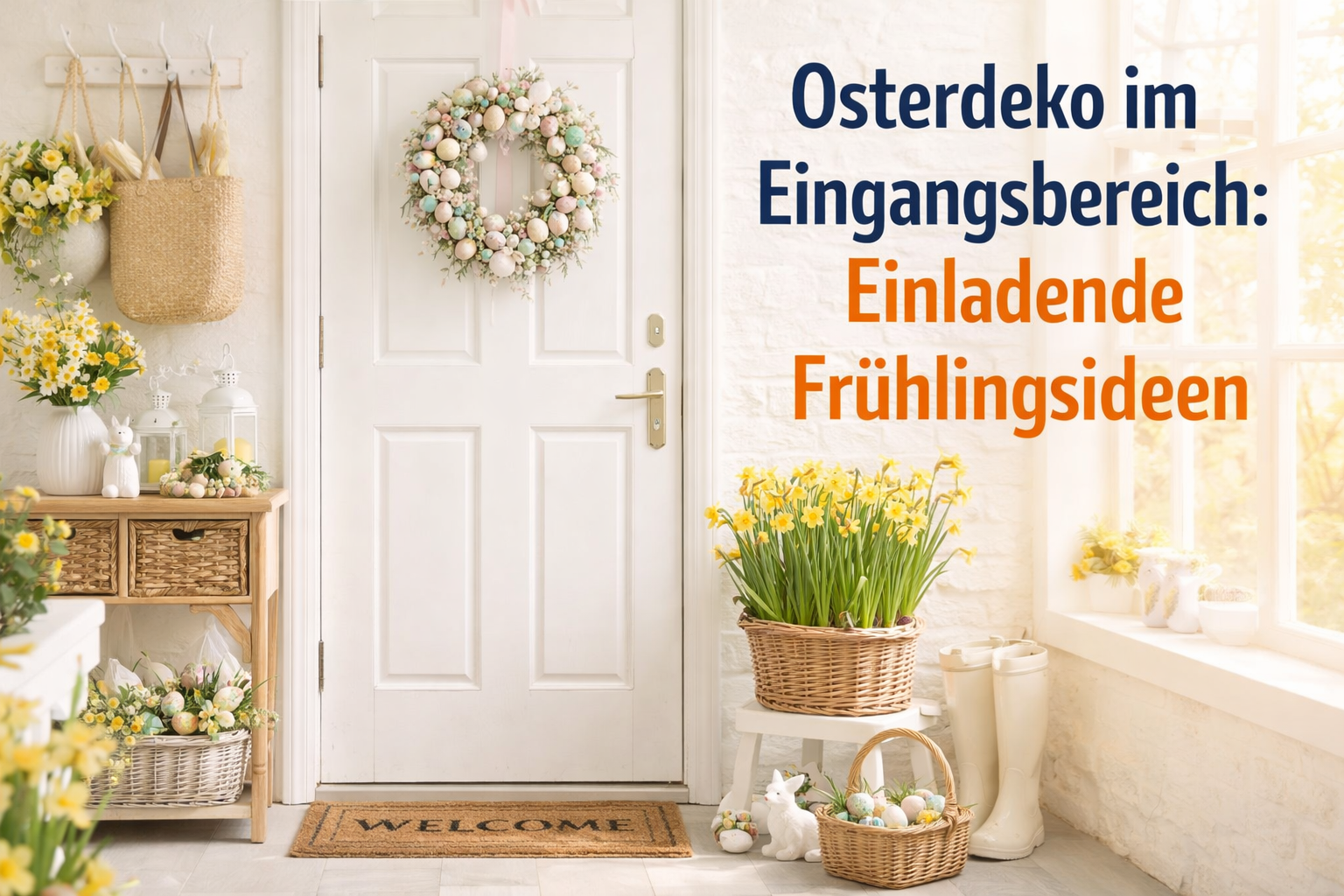 Osterdeko im Eingangsbereich: Einladende Frühlingsideen