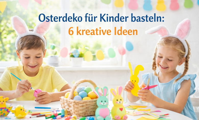 Osterdeko mit Kindern