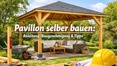 Pavillon selber bauen [Bild mit Hilfe von KI erstellt]