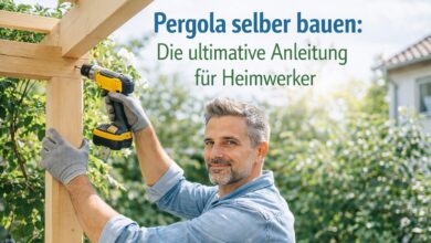 Pergola selber bauen [Bild mit Hilfe von KI erstellt]