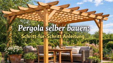 Pergola selber bauen leicht gemacht [Bild mit Hilfe von KI erstellt]