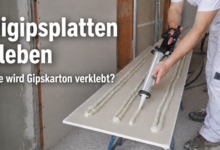 Rigipsplatten kleben