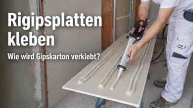 Rigipsplatten kleben