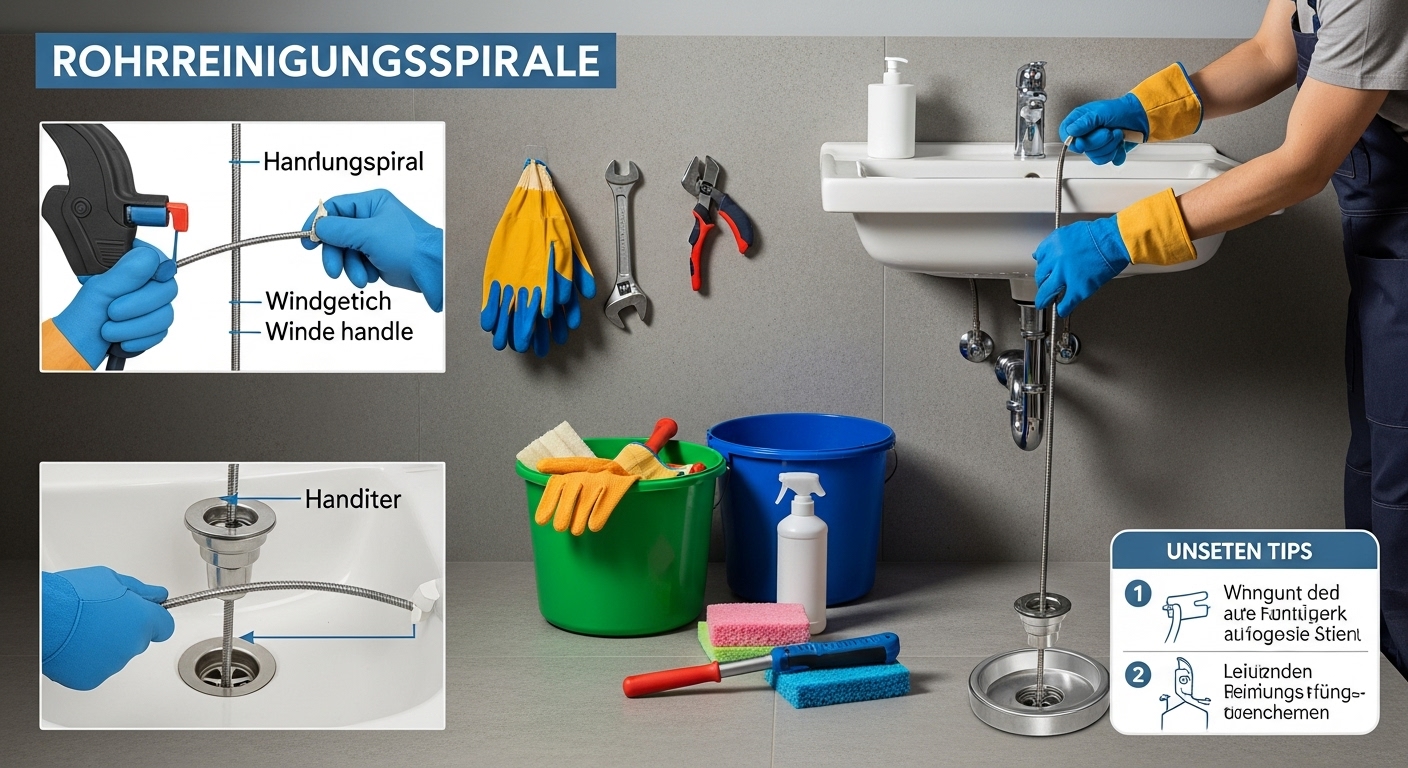 Rohrreinigungsspirale – Anleitung und Tipps wenn der Abfluss verstopft ist