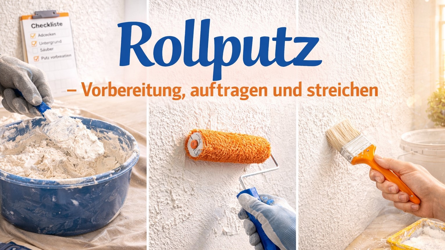 Rollputz – Vorbereitung, auftragen und streichen