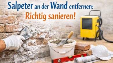 Salpeter an der Wand entfernen