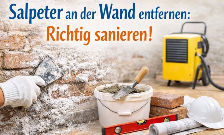Salpeter an der Wand entfernen [Bild mit Hilfe von KI erstellt]