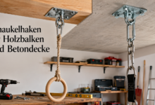 Schaukelhaken für Holzbalken und Betondecke