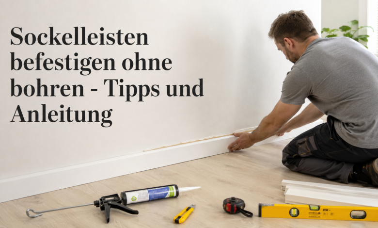 Sockelleisten richtig befestigen ohne bohren [Bild mit Hilfe von KI erstellt]