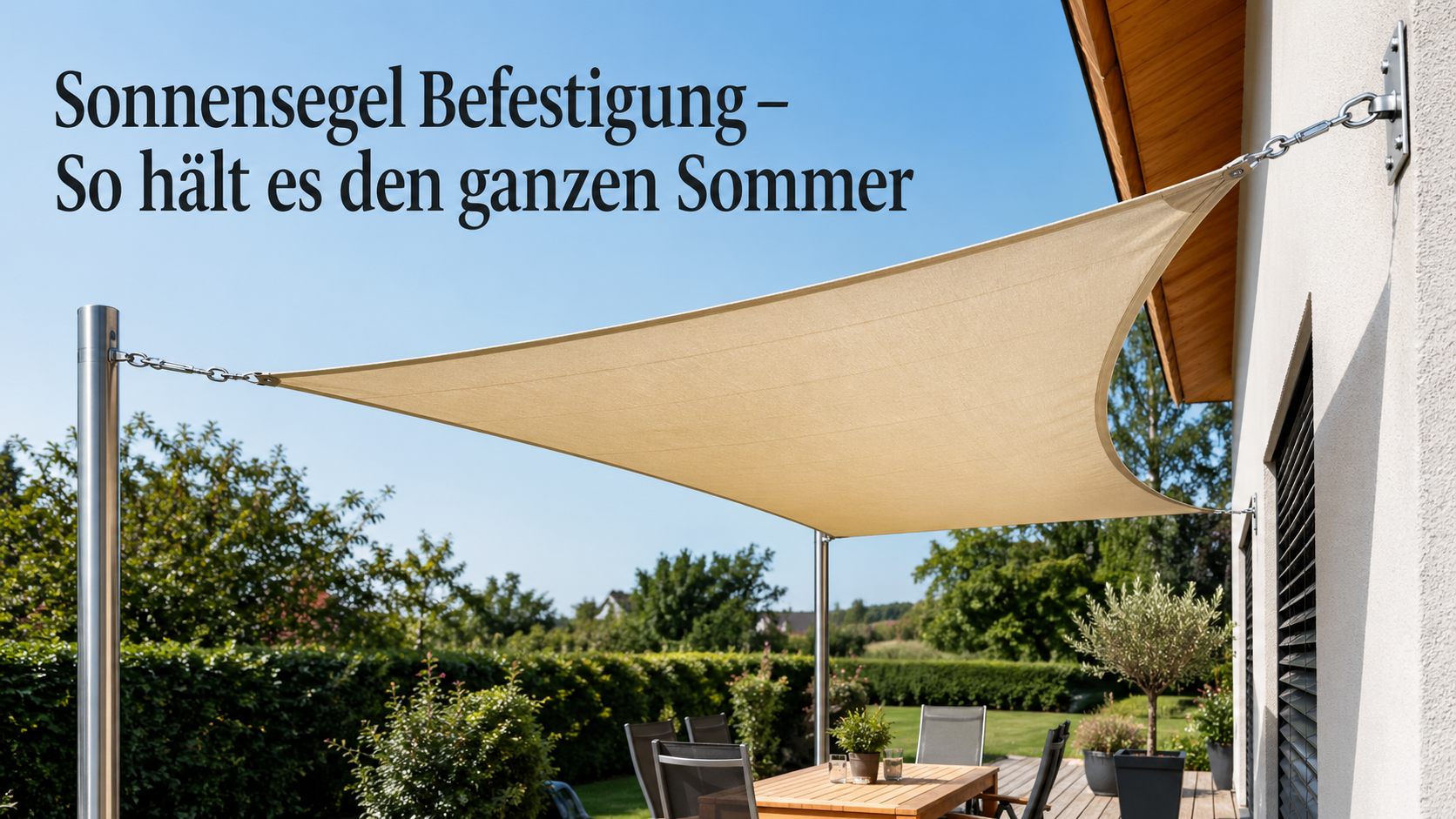 Sonnensegel Befestigung – So hält es den ganzen Sommer