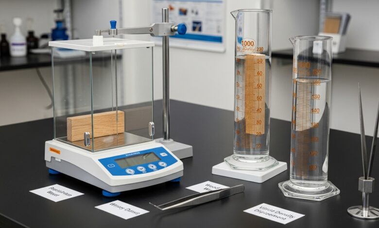 Spezifisches Gewicht von Holz bestimmen [Bild mit Hilfe von KI erstellt]