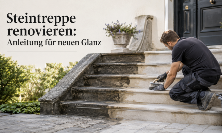 Steintreppe renovieren [Bild mit Hilfe von KI erstellt]